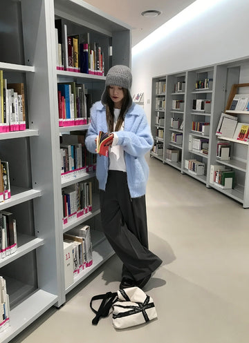 MOHAIR POCKET ZIP-UP